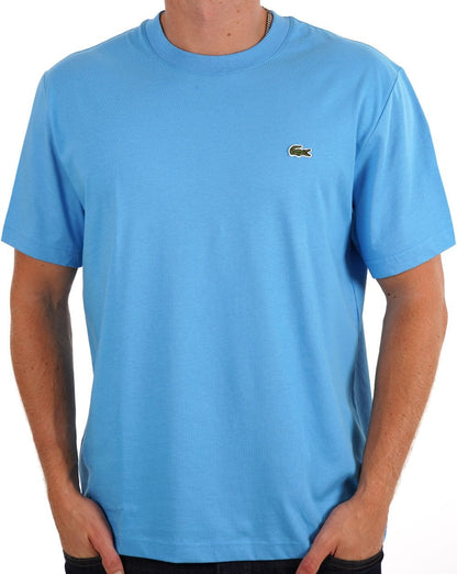 Lacoste – T-Shirt mit klassischer Passform, argentinisches Blau