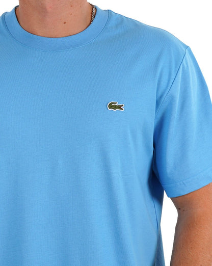 Lacoste – T-Shirt mit klassischer Passform, argentinisches Blau