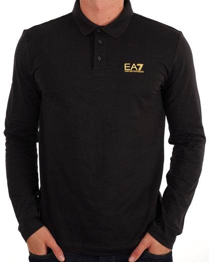 EA7 Emporio Armani LS Poloshirt Schwarz
