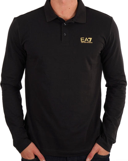 EA7 Emporio Armani LS Poloshirt Schwarz
