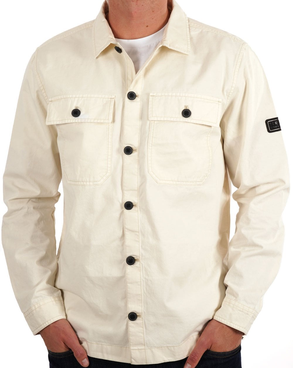 Barbour International Arlo Überhemd Flüsterweiß