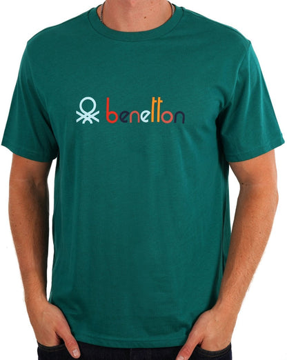 Benetton Colours Logo T-Shirt Grün