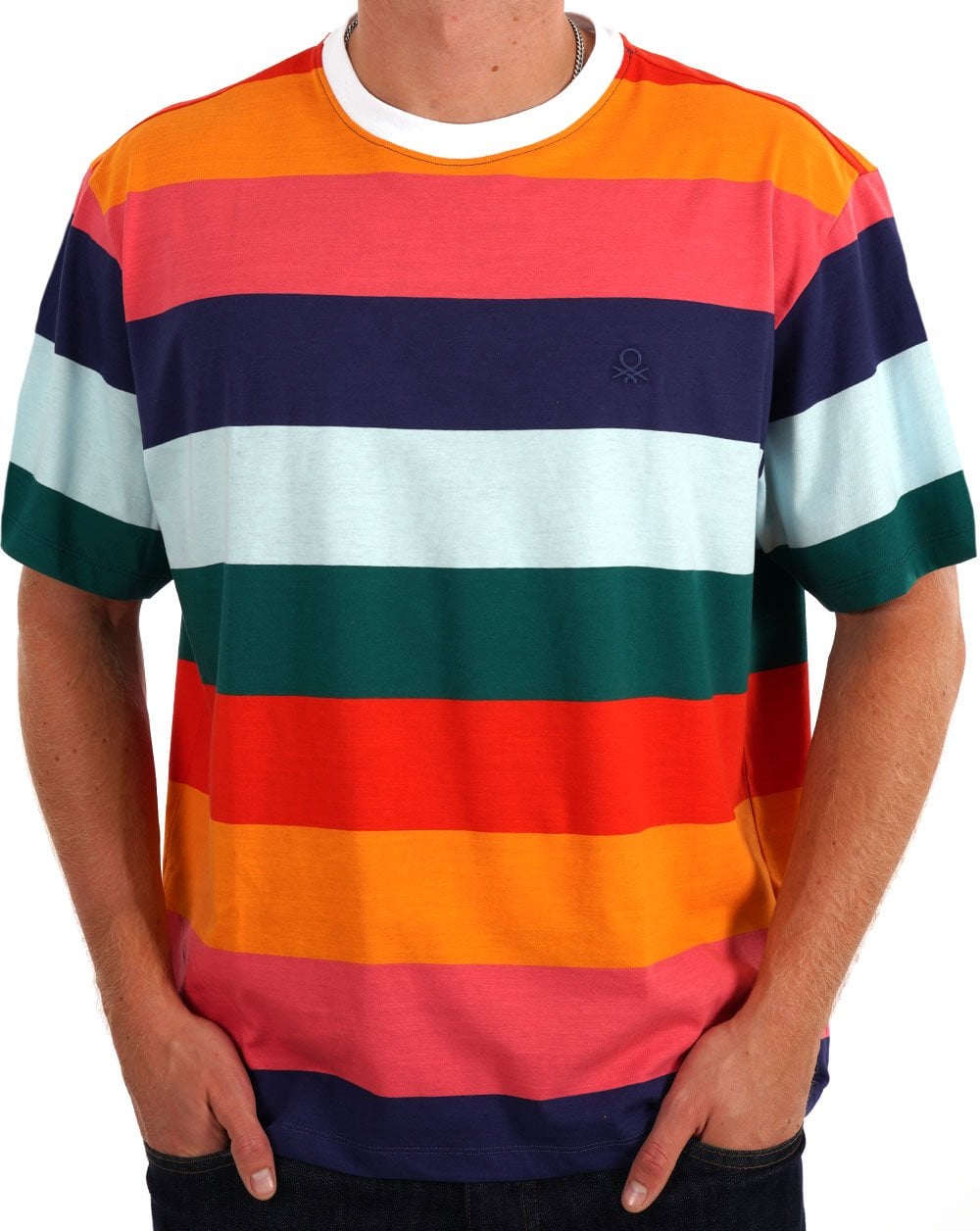 Benetton Gestreiftes T-Shirt Bunt