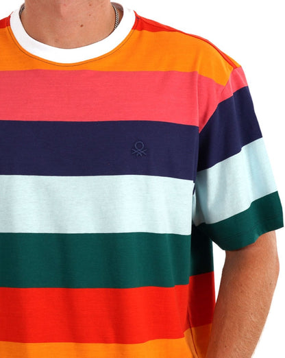 Benetton Gestreiftes T-Shirt Bunt
