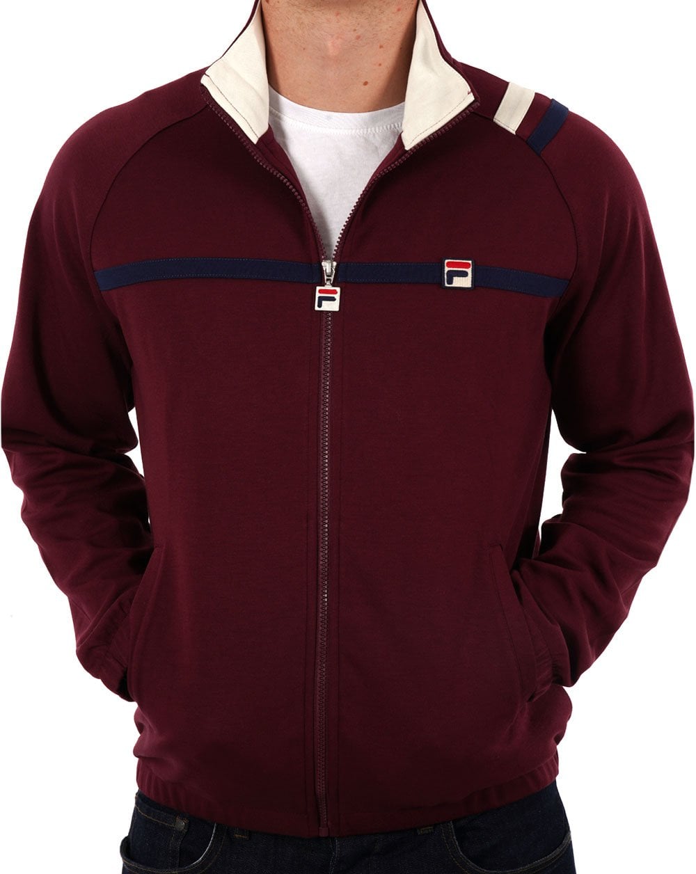 Fila Vintage Mk II Trainingsjacke in Weinrot