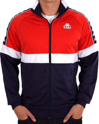 Kappa Unther Trainingsjacke Rot/Marineblau/Weiß
