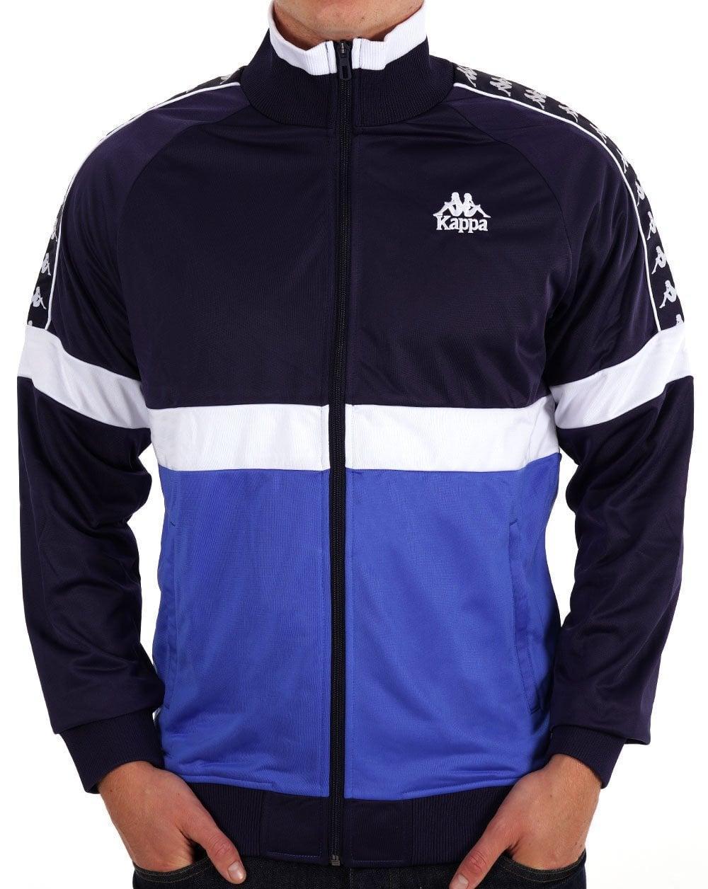 Kappa Unther Trainingsjacke Marineblau/Königsblau/Weiß