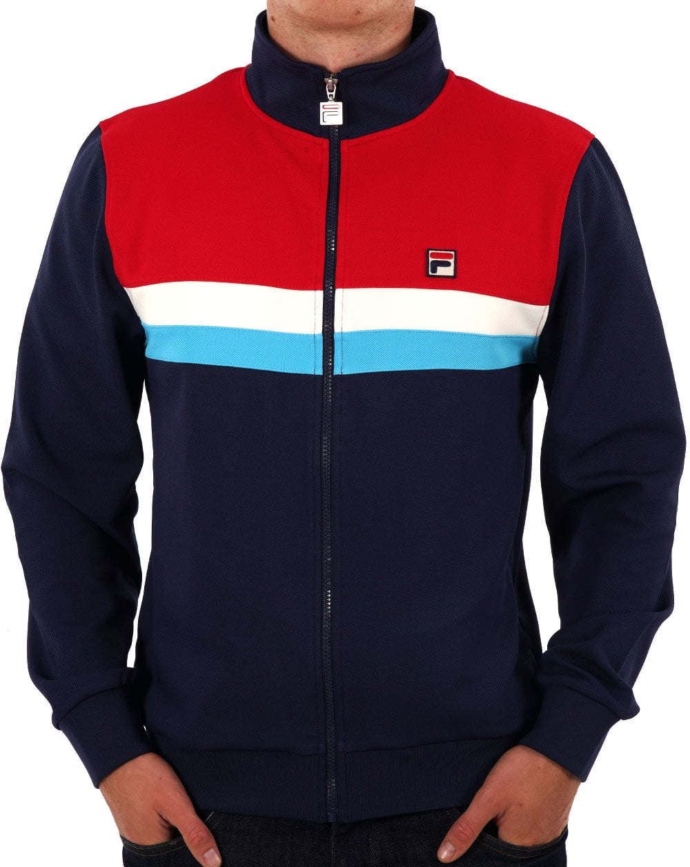 Fila Vintage Didier Trainingsjacke Marineblau/Rot