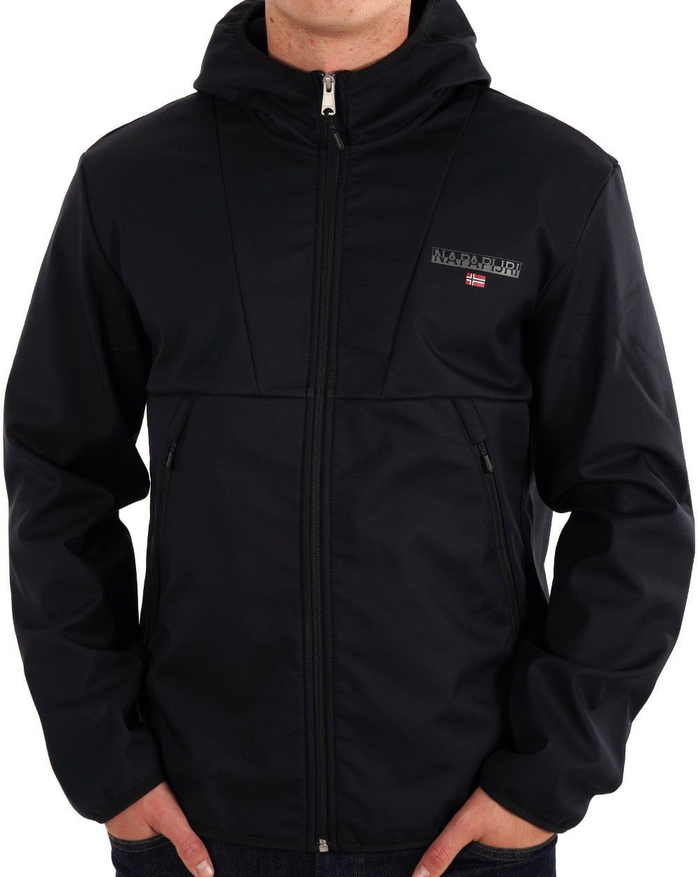Napapijri Bunz Softshelljacke mit Kapuze Schwarz