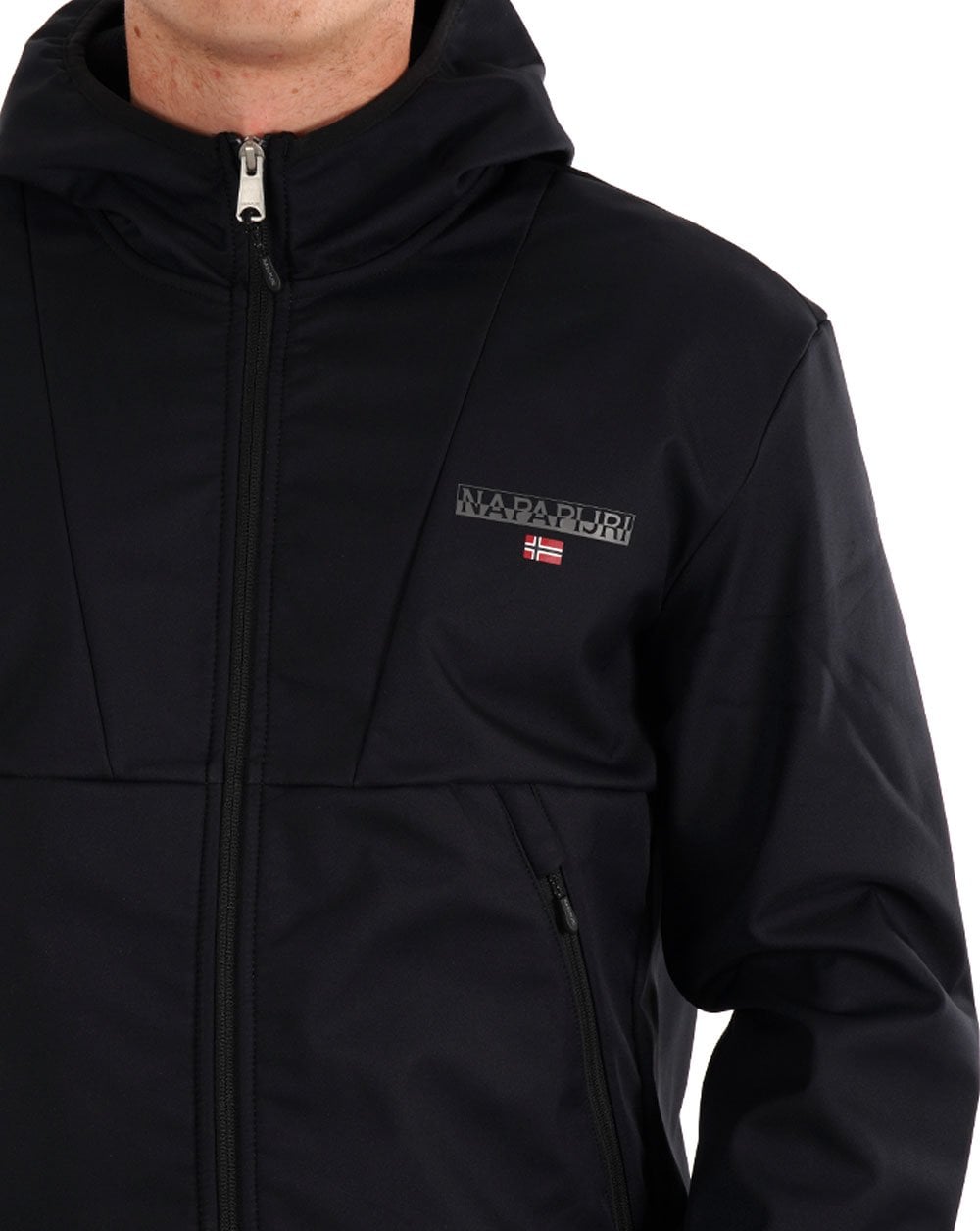 Napapijri Bunz Softshelljacke mit Kapuze Schwarz
