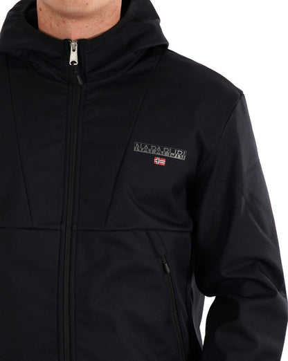 Napapijri Bunz Softshelljacke mit Kapuze Schwarz
