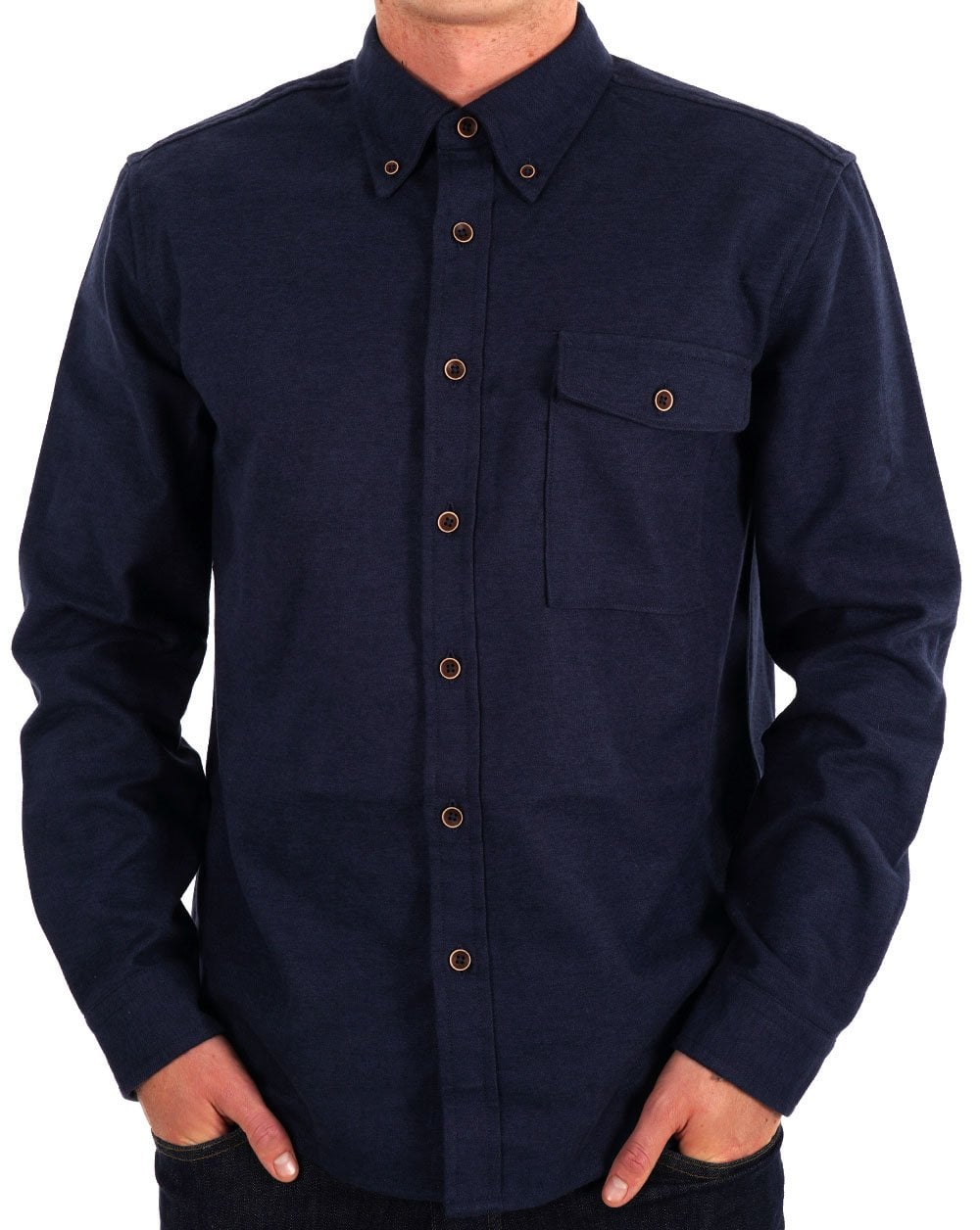 Ben Sherman Baumwoll-Overshirt Marineblau