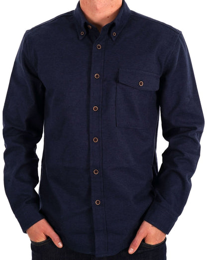 Ben Sherman Baumwoll-Overshirt Marineblau
