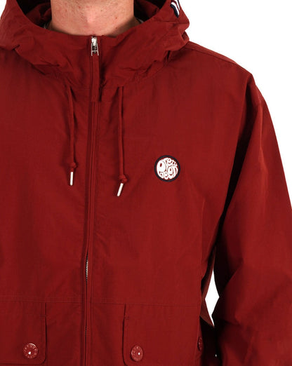Pretty Green Live Forever Reißverschlussjacke Dunkelrot