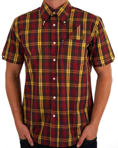 Trojan Check S/S Shirt Chocolate