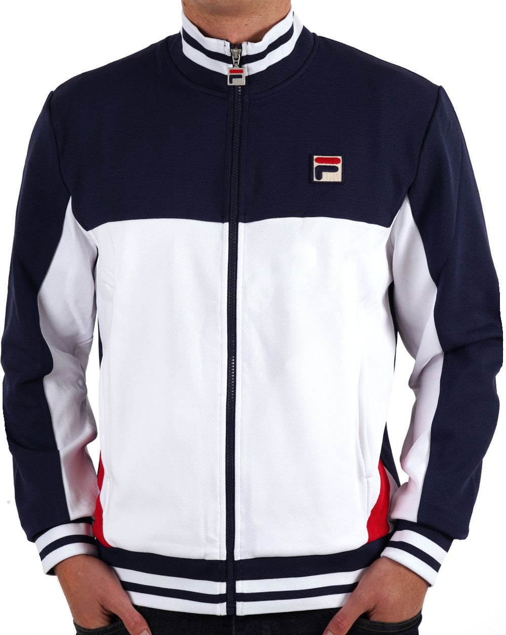 Fila Vintage Tiebreak Track Top White / Navy / Red