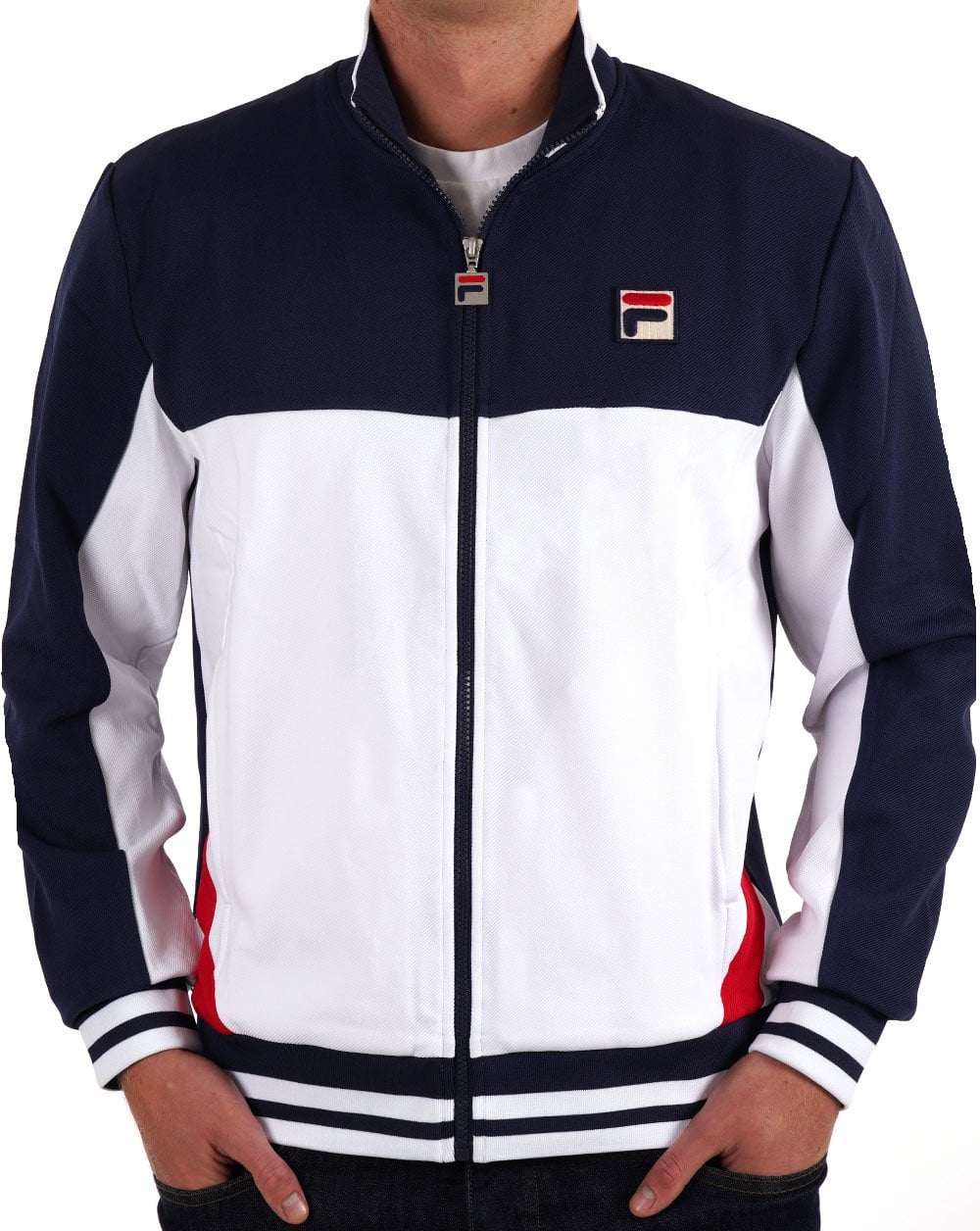Fila Vintage Tiebreak Tracktop Weiß / Marine / Rot