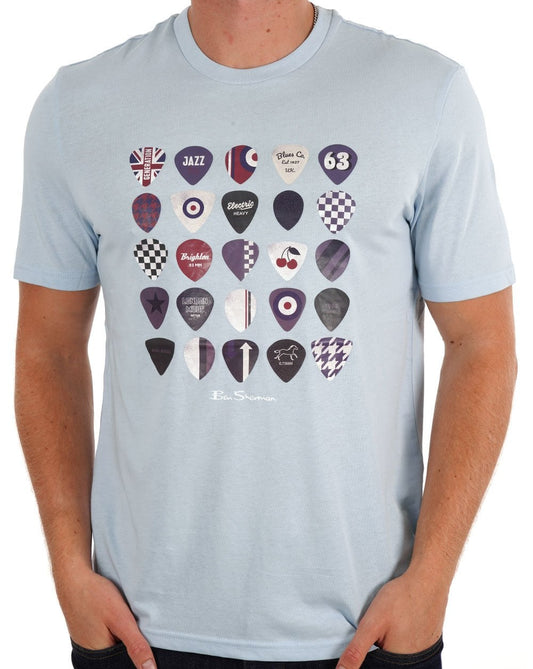 Ben Sherman Ben Sherman Plectrum T-Shirt Himmelblau