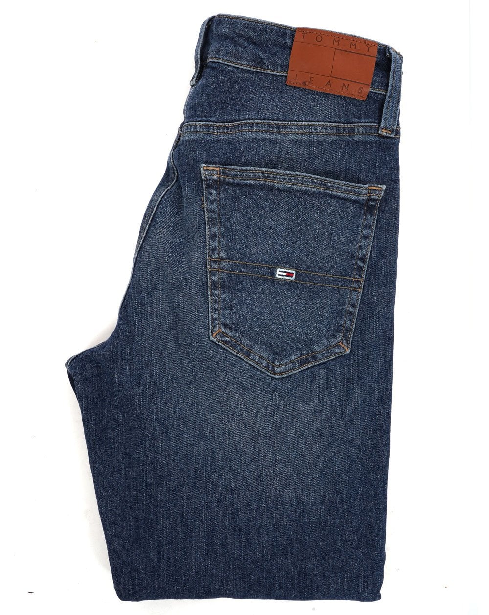 Tommy Jeans – Austin – Schmal zulaufende Jeans in dunklem Denim