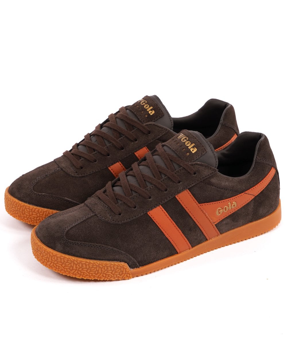 Gola Harrier Wildleder-Sneaker Dunkelbraun/Moody Orange