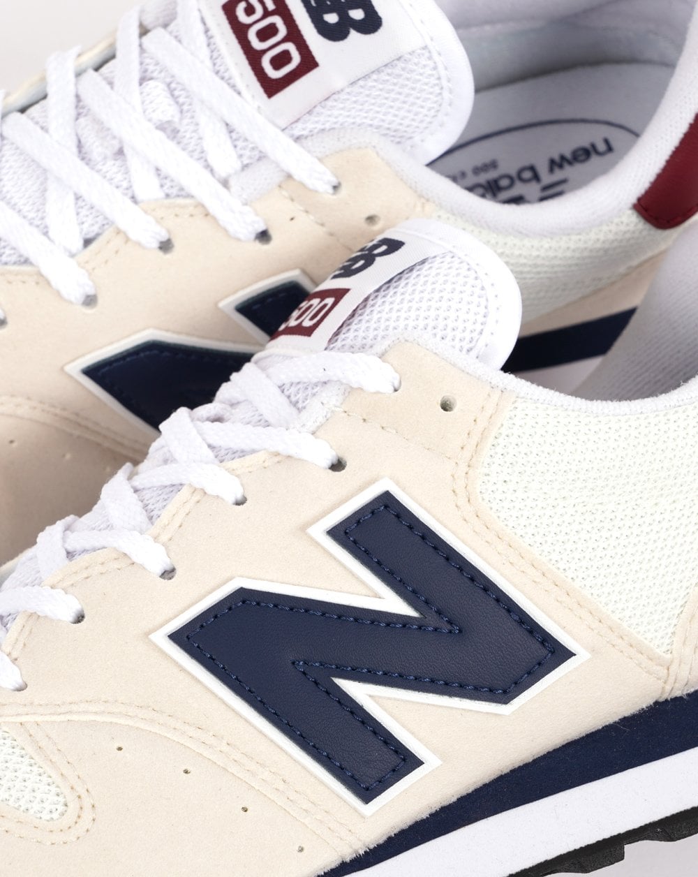New Balance 500 Trainer Off White/Marineblau/Burgund