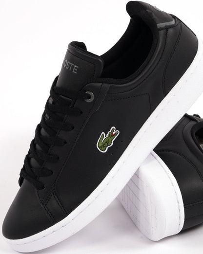 Lacoste Carnaby Pro Leder-Sneaker Schwarz/Weiß