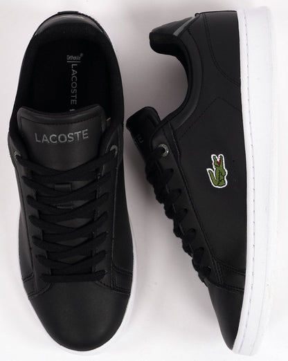 Lacoste Carnaby Pro Leder-Sneaker Schwarz/Weiß