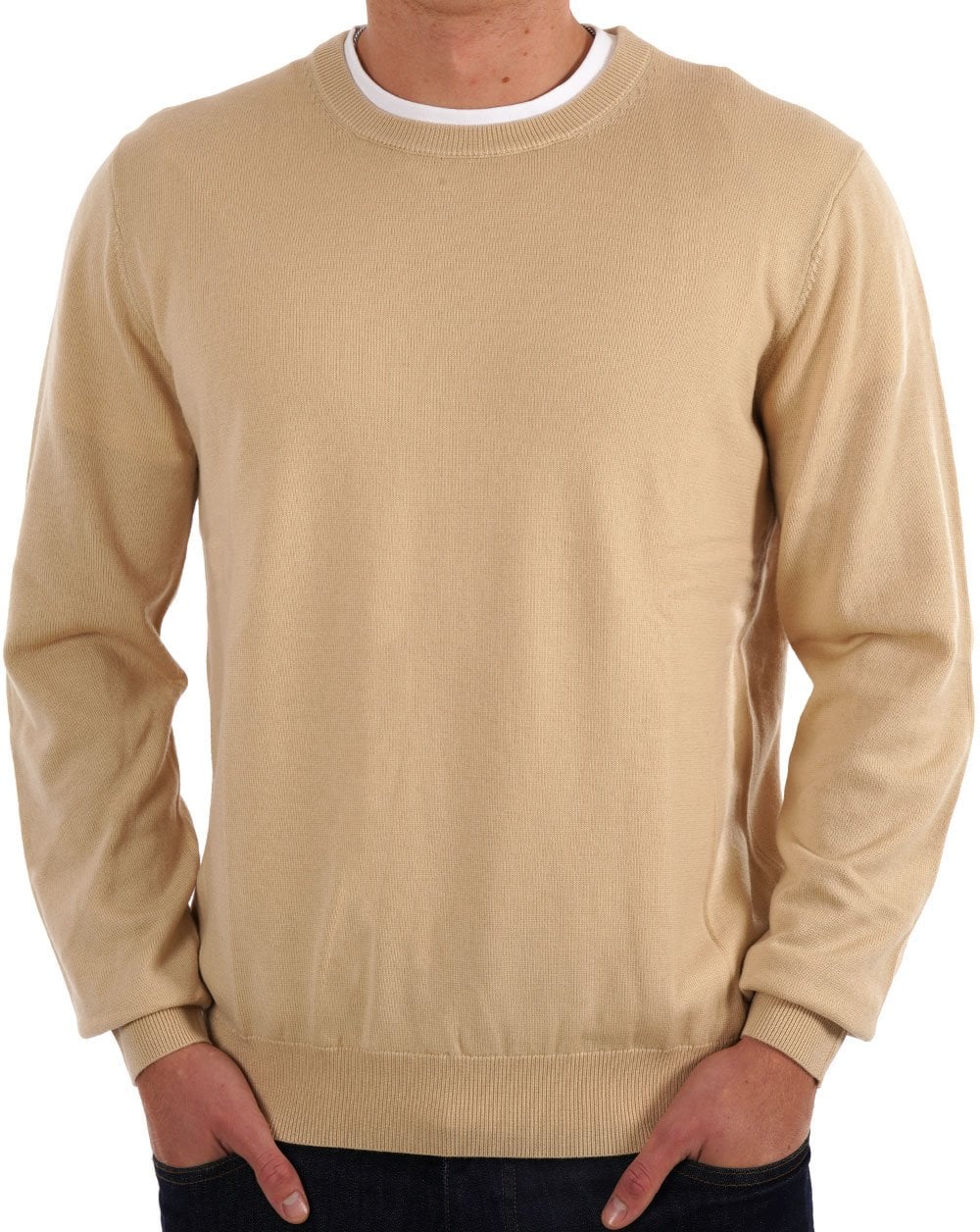 Aquascutum Club Check Ellbogenstrick Heller Stein