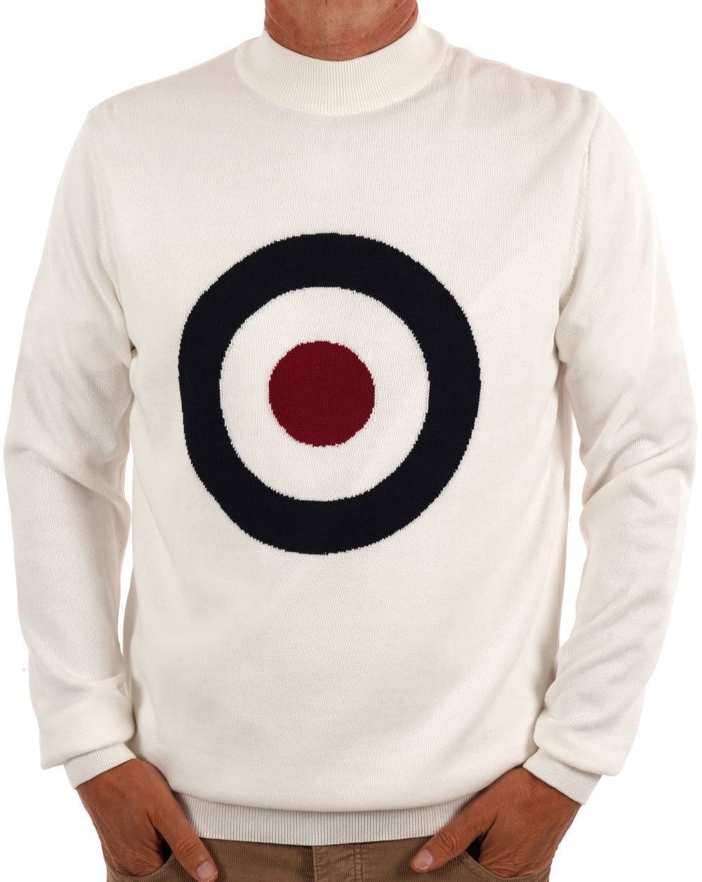 Icons Moon Target Pullover Ecru