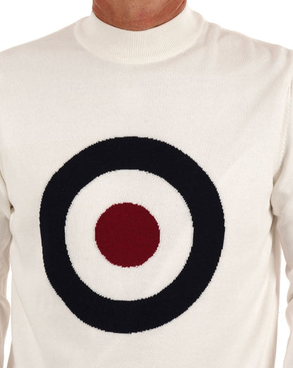 Icons Moon Target Pullover Ecru