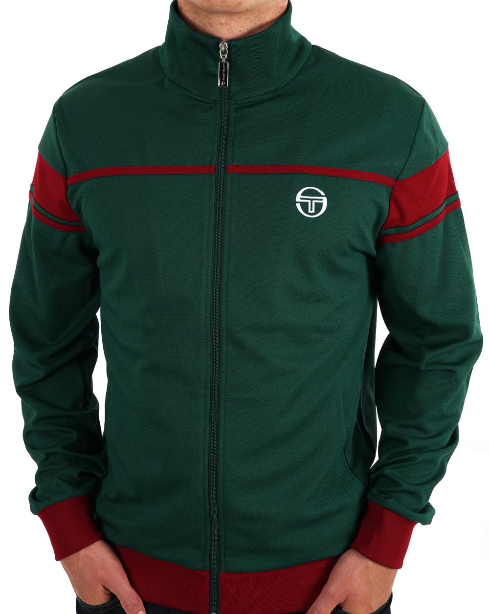Sergio Tacchini New Masters Track Top Dunkelgrün / Rot