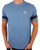 Sergio Tacchini 2 Stripe T Shirt Steel Blue