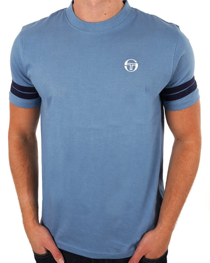 Sergio Tacchini 2-Streifen-T-Shirt Stahlblau