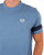 Sergio Tacchini 2 Stripe T Shirt Steel Blue