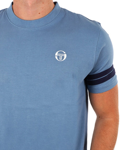 Sergio Tacchini 2-Streifen-T-Shirt Stahlblau