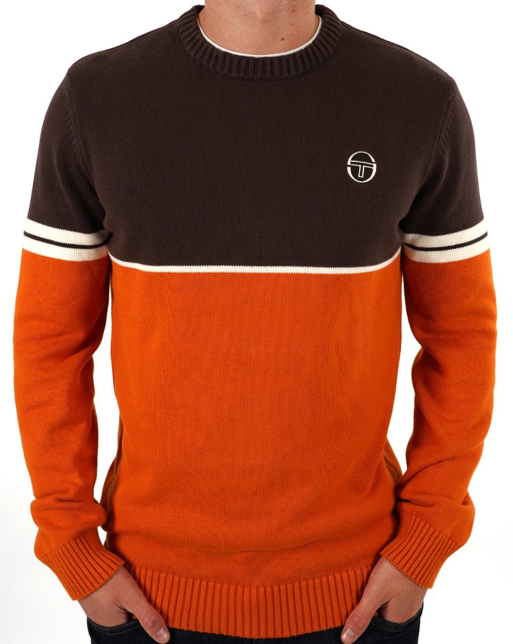 Sergio Tacchini Orion Strickpullover Choc / Orange