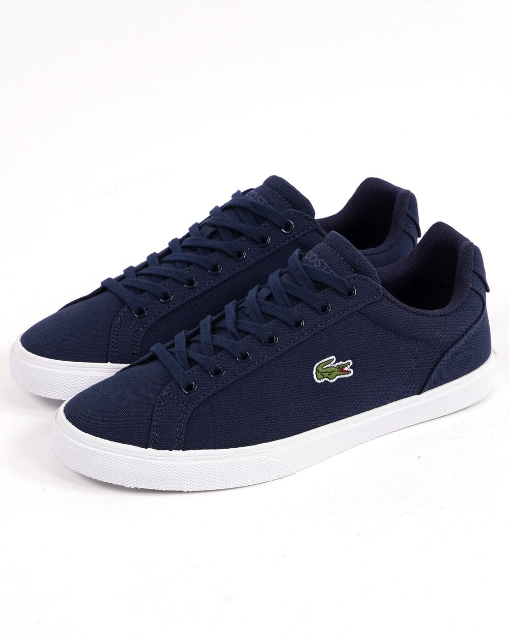 Lacoste – Lerond – Canvas-Sneaker in Marineblau