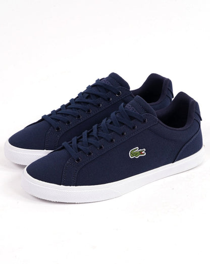 Lacoste – Lerond – Canvas-Sneaker in Marineblau