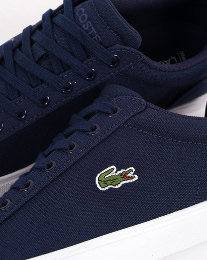 Lacoste – Lerond – Canvas-Sneaker in Marineblau