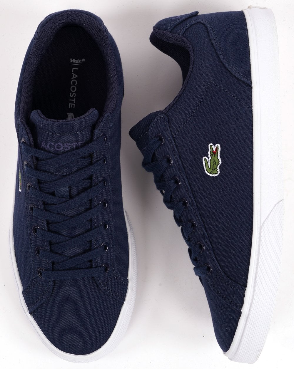Lacoste – Lerond – Canvas-Sneaker in Marineblau