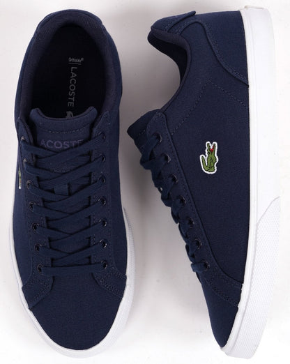 Lacoste – Lerond – Canvas-Sneaker in Marineblau