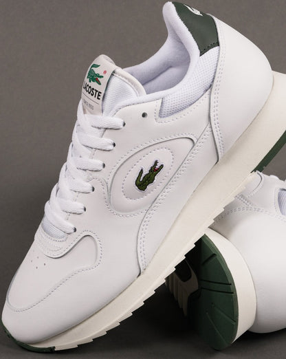 Lacoste Linetrack Ledersneaker Weiß/Grün