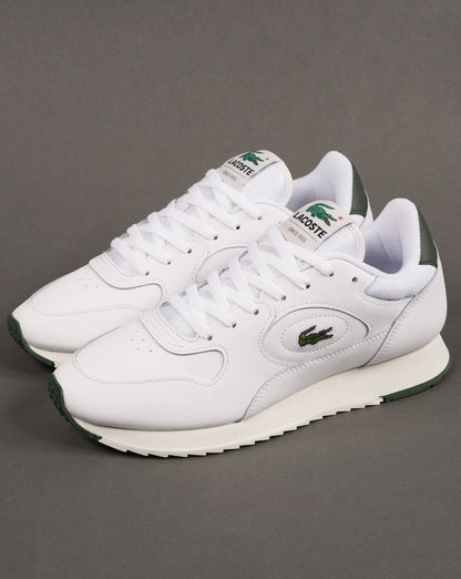 Lacoste Linetrack Ledersneaker Weiß/Grün