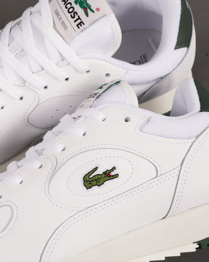 Lacoste Linetrack Ledersneaker Weiß/Grün