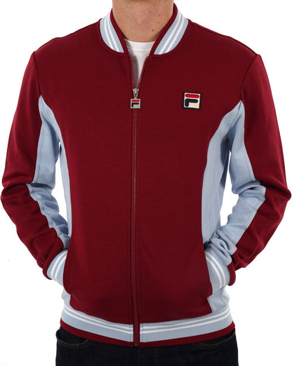 Fila Vintage Mk1 Settanta Track Top Weinrot/Himmelblau