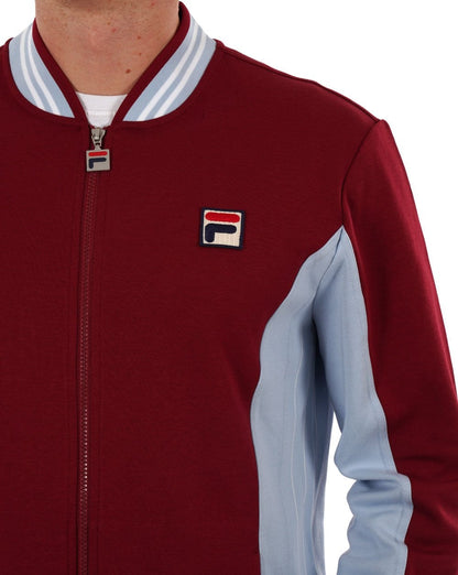 Fila Vintage Mk1 Settanta Track Top Weinrot/Himmelblau