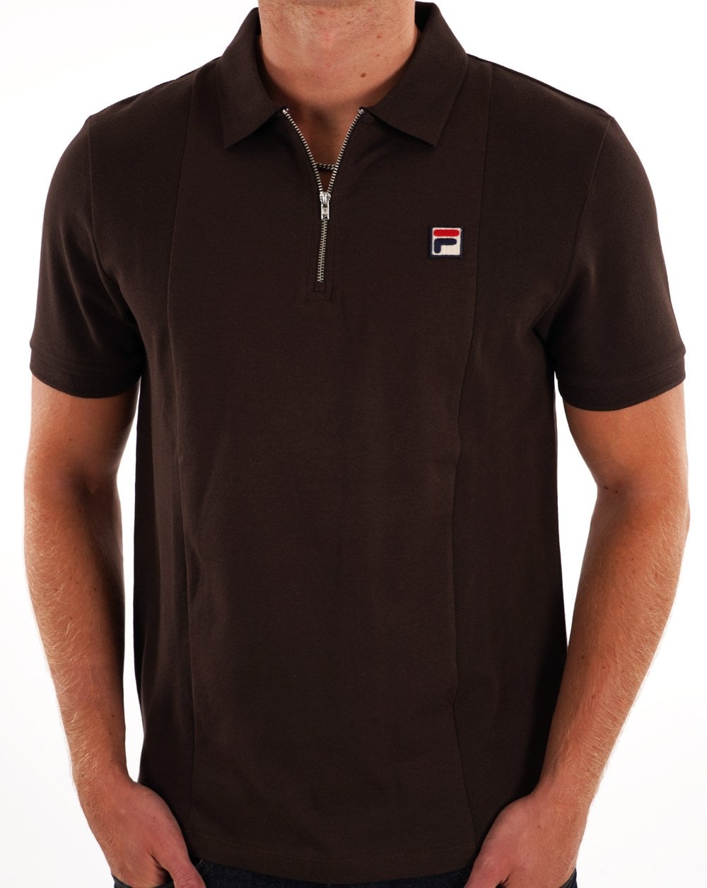 Fila Vintage Anton Poloshirt Kaffeebohne