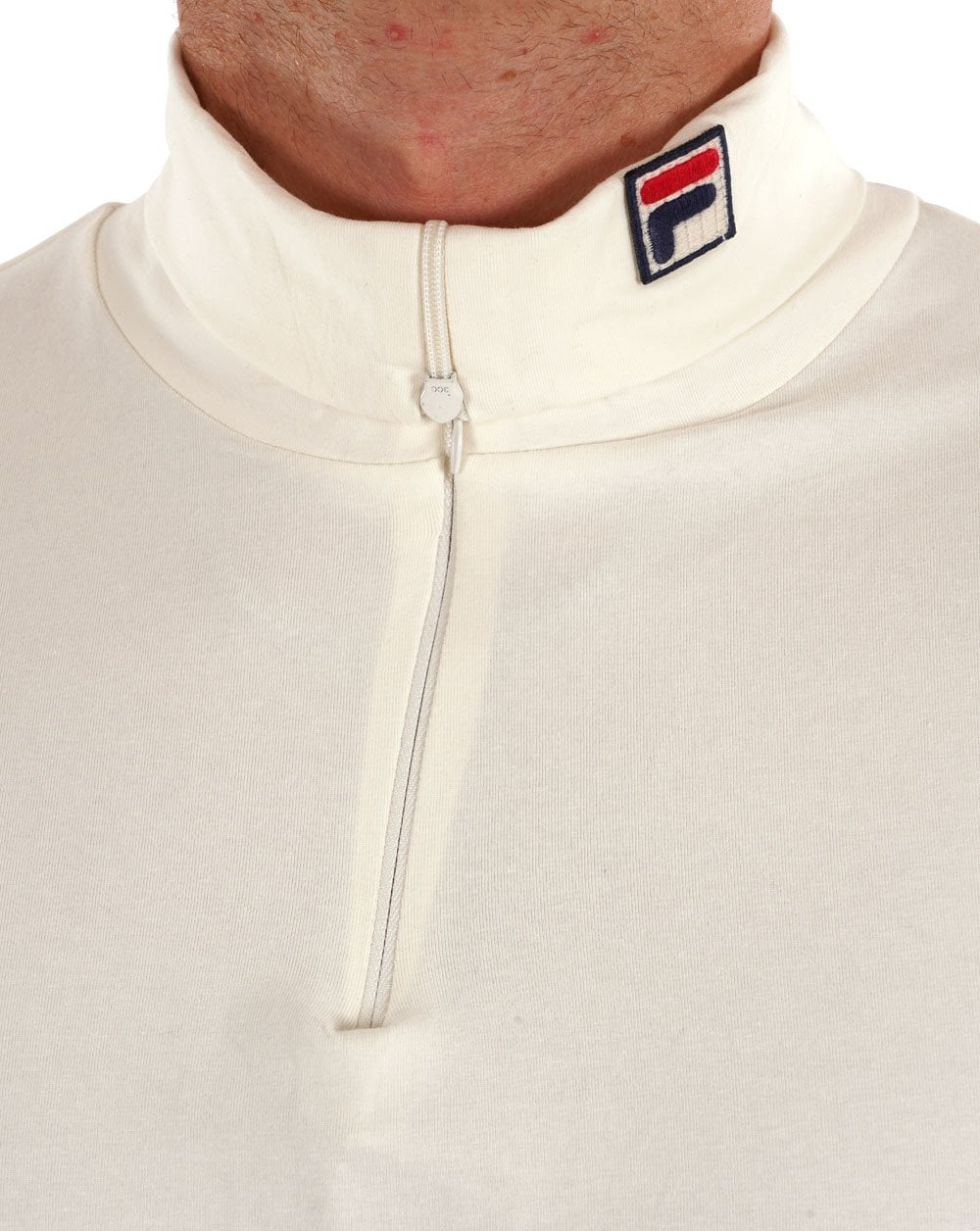 Fila Vintage Neil Rollkragenpullover mit Reißverschluss Gardenia