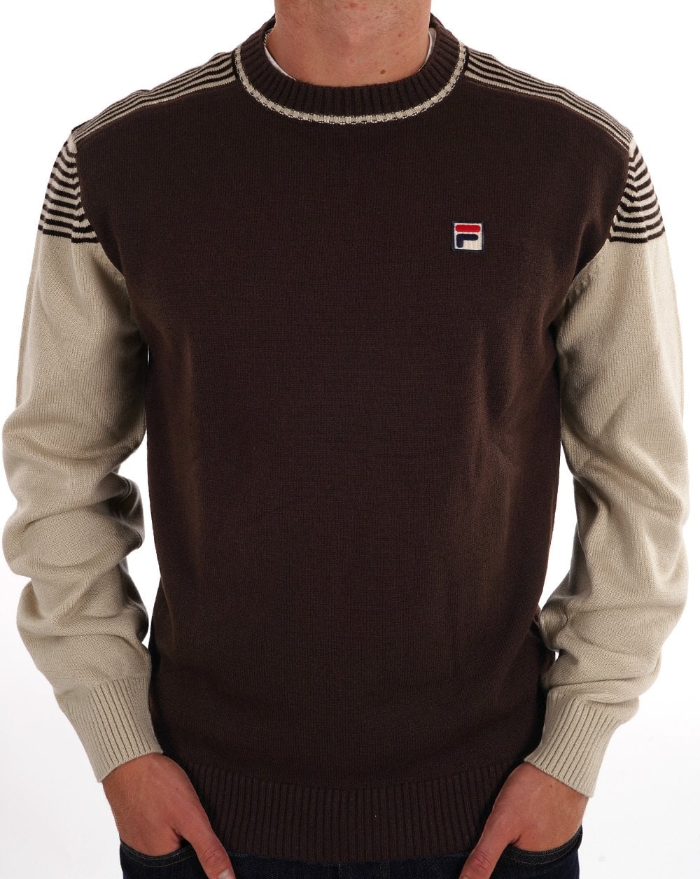 Fila Vintage Harnan Strickpullover Kaffeebohne