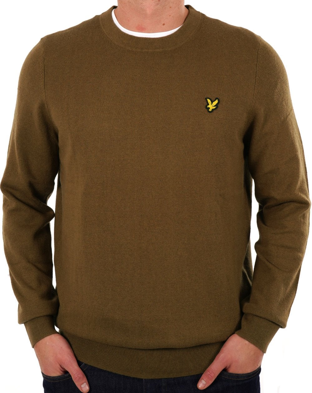 Lyle &amp; Scott Merino-Rundhalspullover „Wild Nettle“